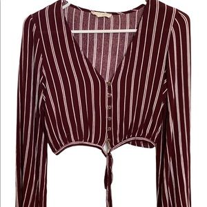 Long sleeve crop top